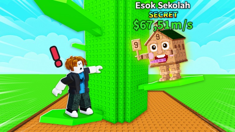 Grow Beanstalk For Brainrots gameplay – player capturing a SECRET-tier Brainrot near the Beanstalk